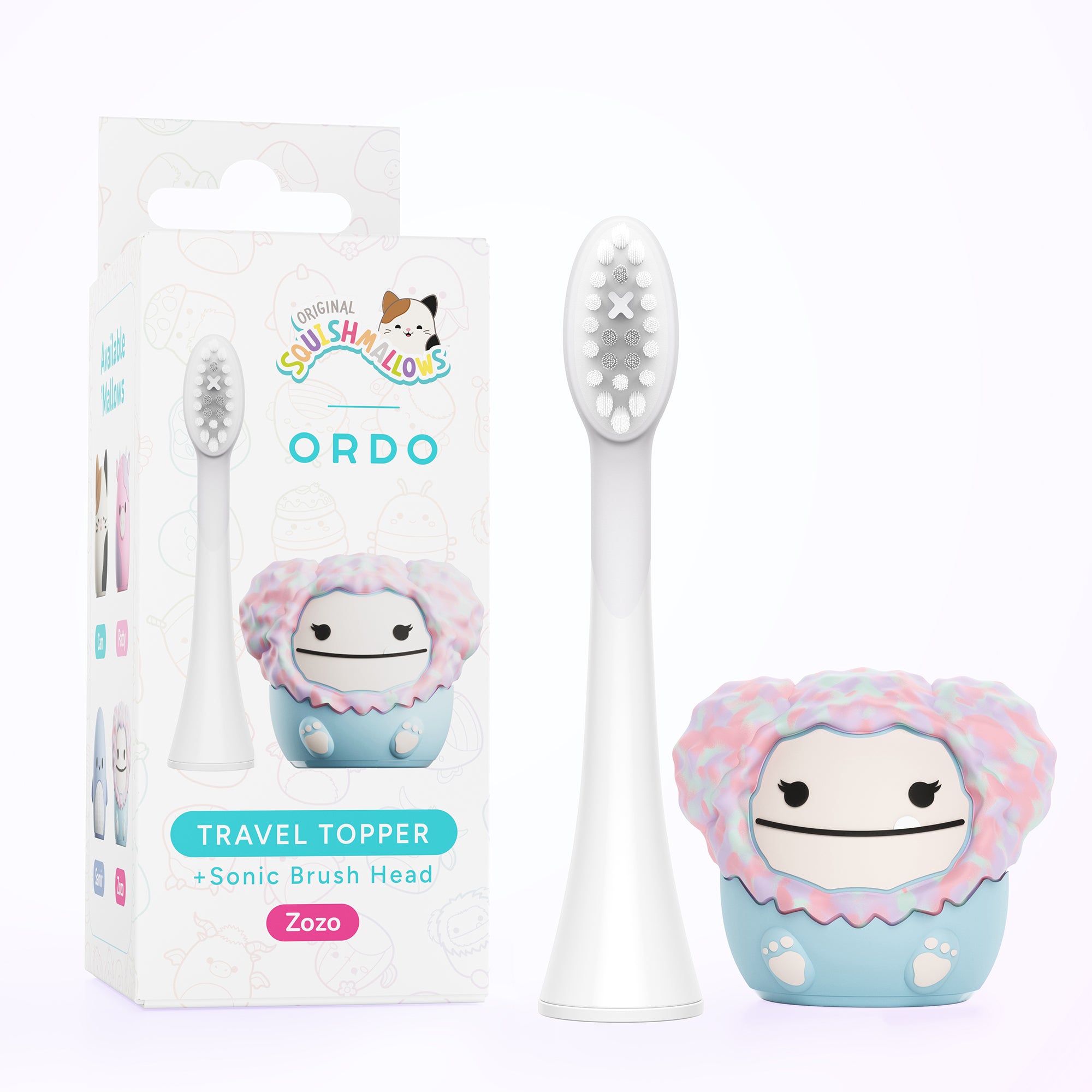 Squishmallows Zozo Travel Topper and Sonic Brush Head | ORDO