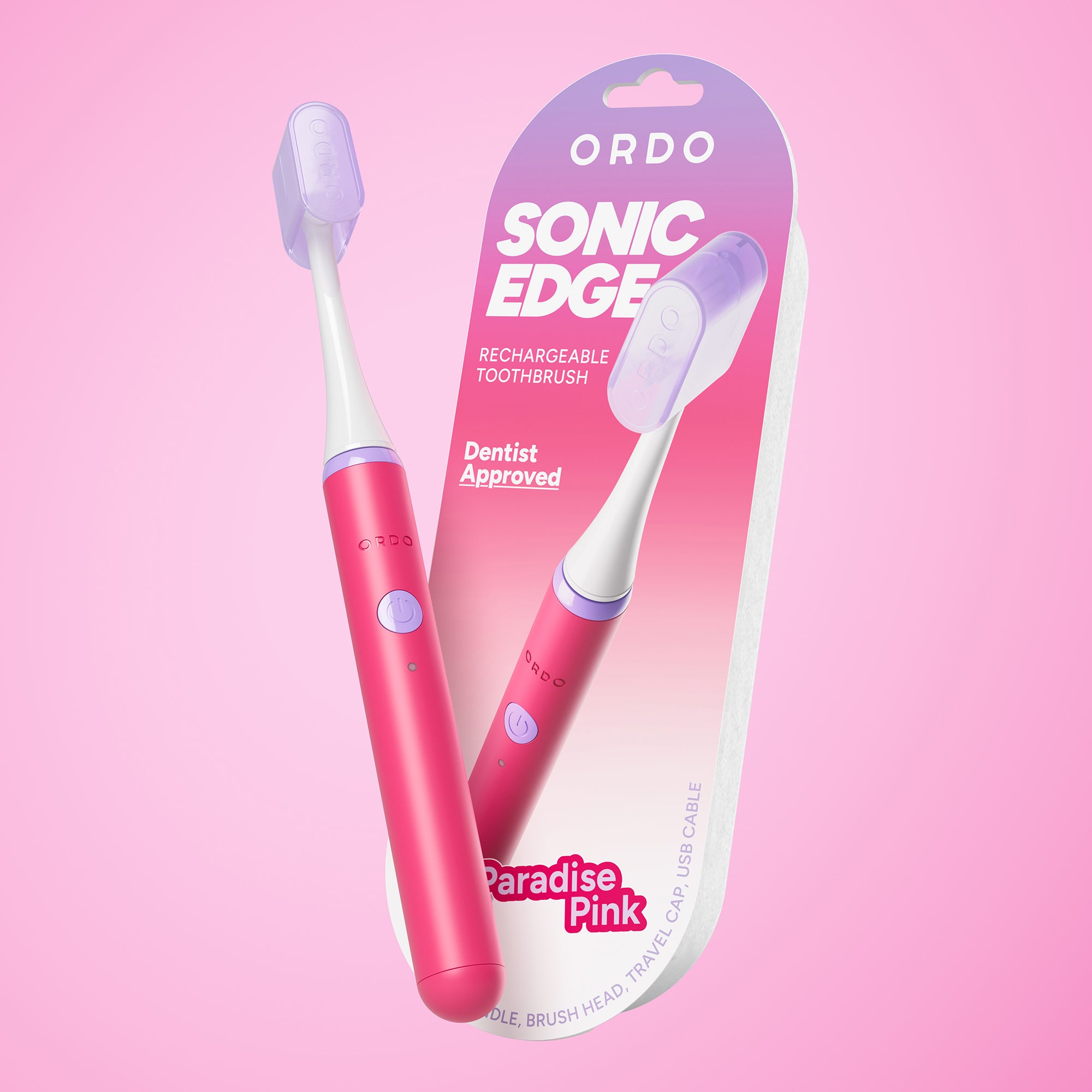 Ordo Sonic Edge Rechargeable Toothbrush - Paradise Pink – Ordo Global