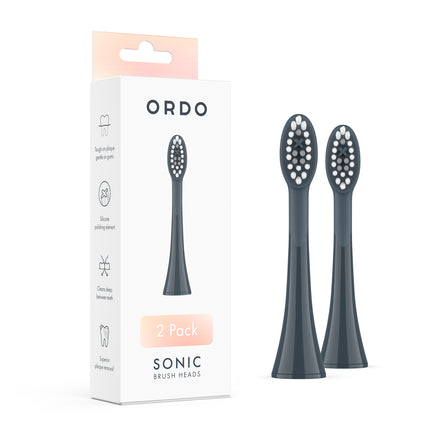 Ordo Sonic Brush Head Charcoal Grey | Stone 2x