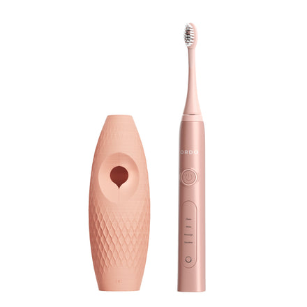Ordo Sonic+ Toothbrush & {access}ories Handle - Apricot Curved Large Diamond