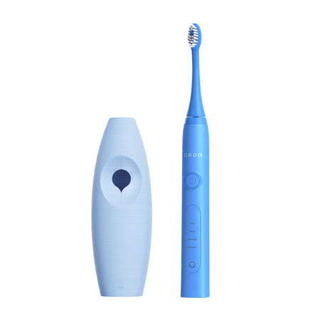 Ordo Sonic+ Toothbrush & {access}ories Handle - Soft Blue Curved Large Smooth