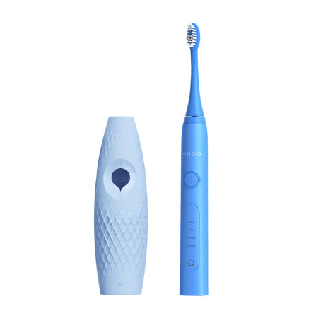 Ordo Sonic+ Toothbrush & {access}ories Handle - Soft Blue Curved Medium Diamond