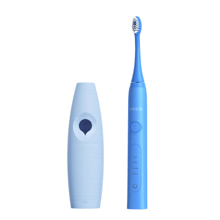 Ordo Sonic+ Toothbrush & {access}ories Handle - Soft Blue Curved Medium Smooth