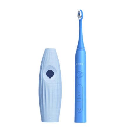 Ordo Sonic+ Toothbrush & {access}ories Handle - Soft Blue Curved Medium Vertical