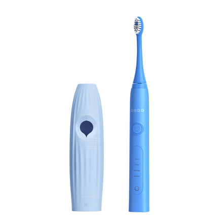 Ordo Sonic+ Toothbrush & {access}ories Handle - Soft Blue Curved Small Vertical