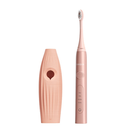 Ordo Sonic+ Toothbrush & {access}ories Handle - Apricot Hemispherical Medium Vertical