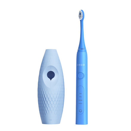 Ordo Sonic+ Toothbrush & {access}ories Handle - Soft Blue Triangular Large Diamond