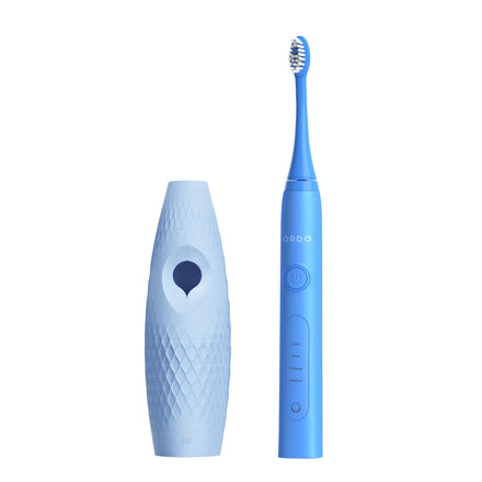 Ordo Sonic+ Toothbrush & {access}ories Handle - Soft Blue Triangular Medium Diamond