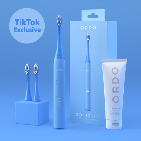 Ordo Sonic Lite Toothbrush & 2x Brush Head & Complete Care Toothpaste Bundle - Ocean