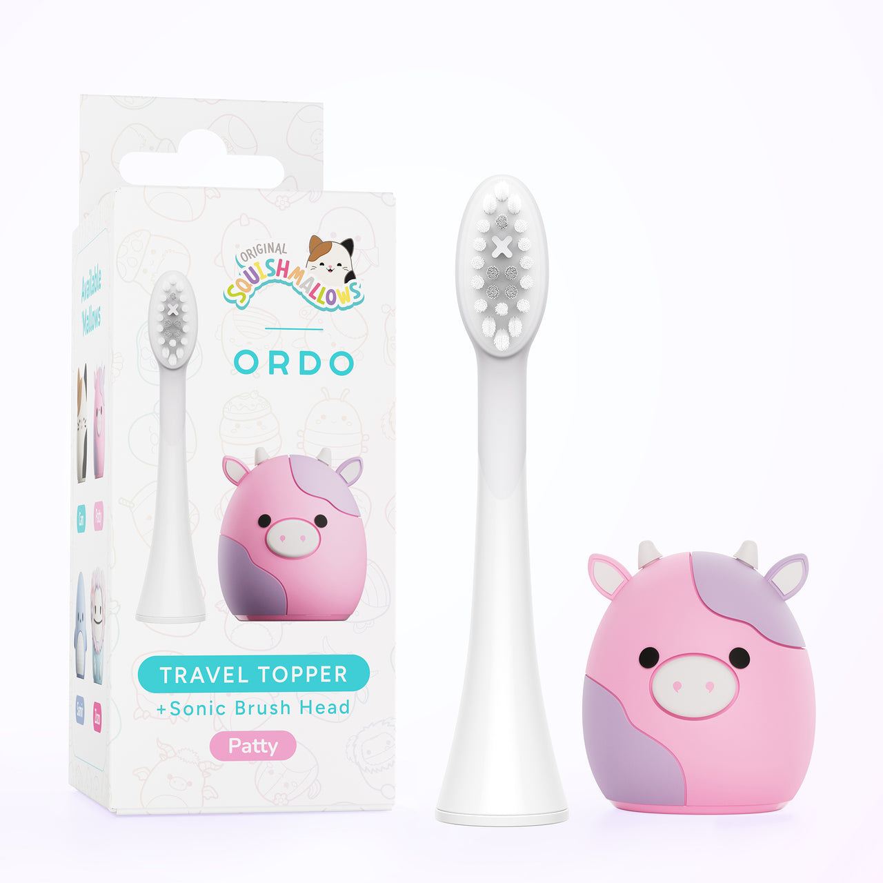 ORDO Travel Topper and Sonic Brush Head - Squishmallows Patty