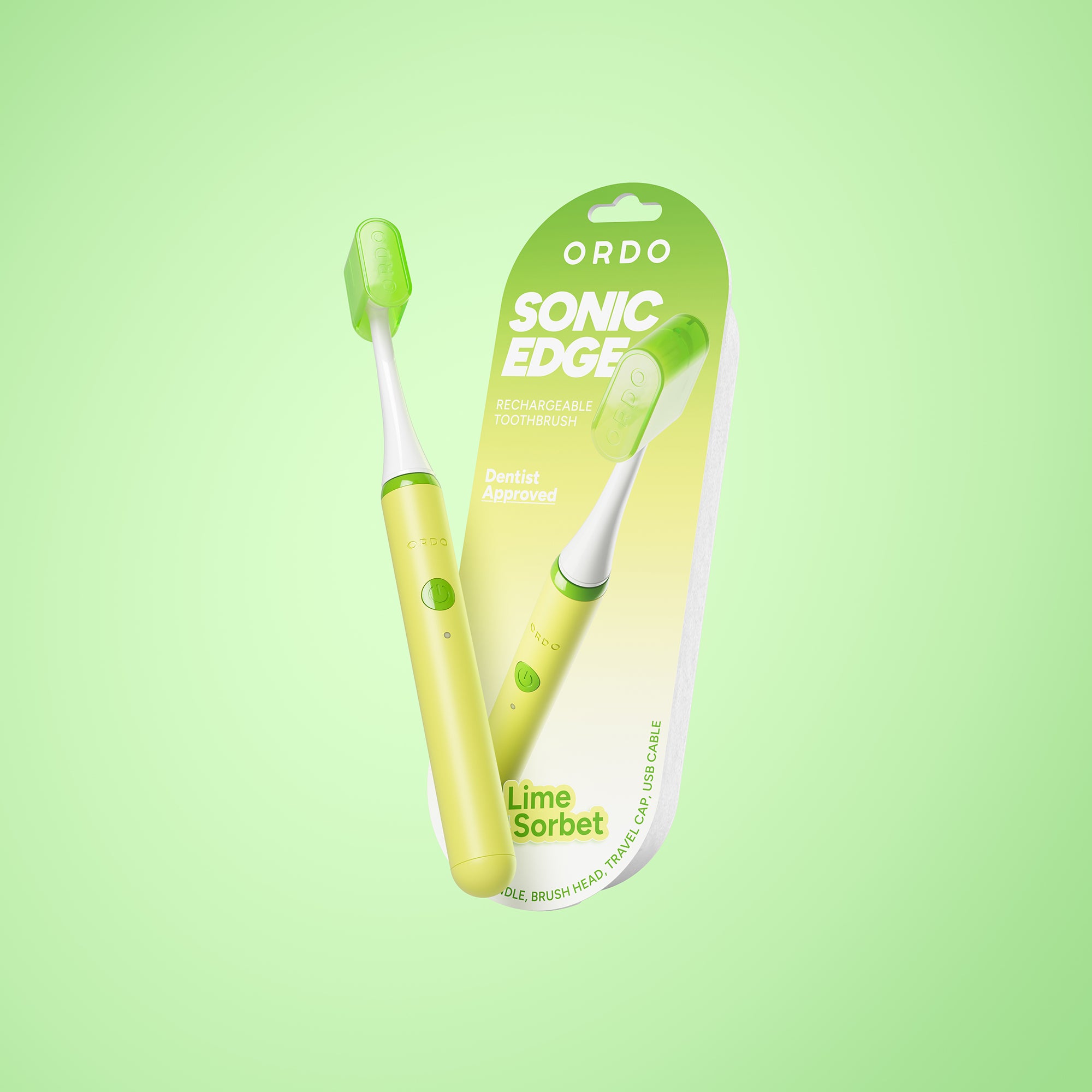 Edge Toothbrush Ordo Sonic Edge Rechargeable Toothbrush - Lime Sorbet – Ordo Global