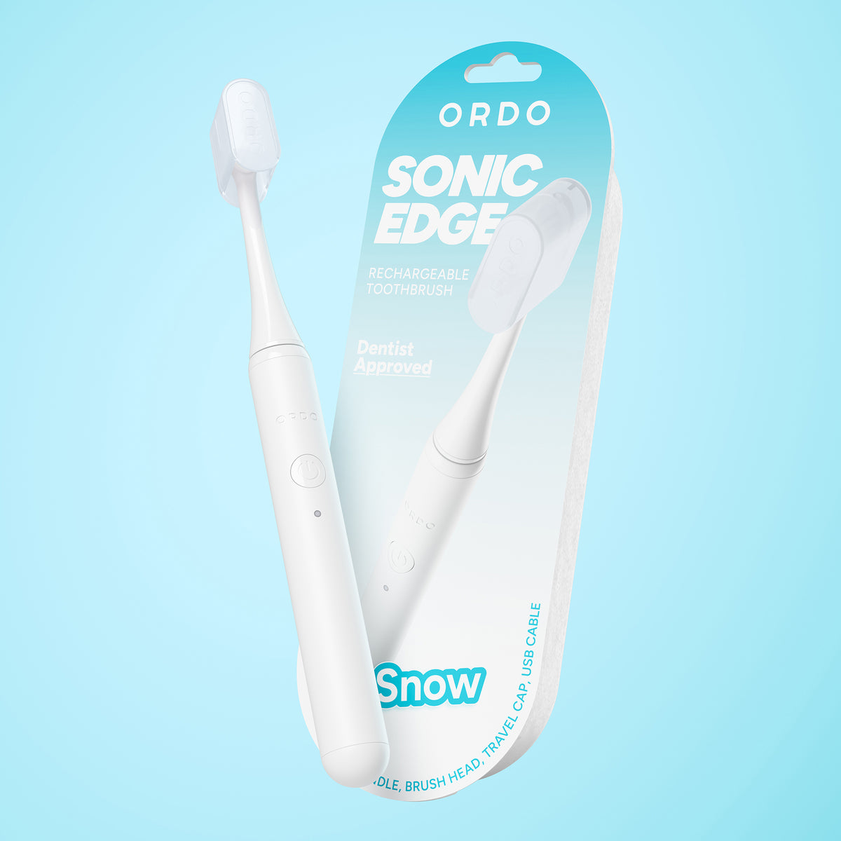 Ordo Sonic Edge Rechargeable Toothbrush - Snow