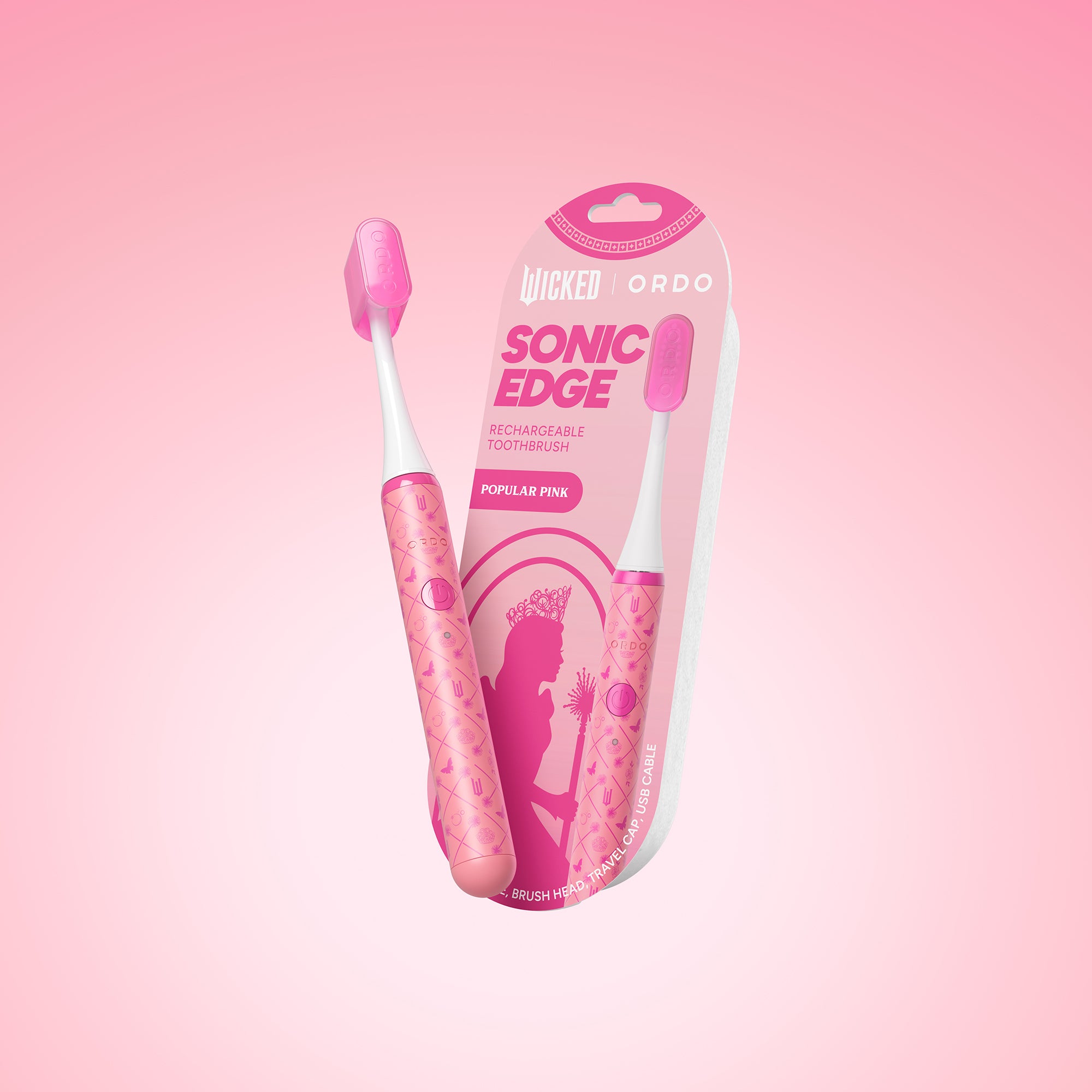 Edge Toothbrush Ordo Sonic Edge Rechargeable Toothbrush - Wicked - Popular Pink – Ordo ...