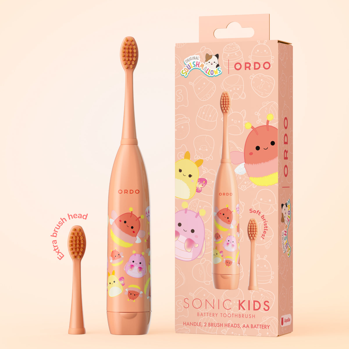 Ordo Sonic Kids Battery Toothbrush - Squishmallows Apollo