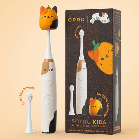 Ordo Sonic Kids Rechargeable Toothbrush - Squishmallows Pumpkin Cam