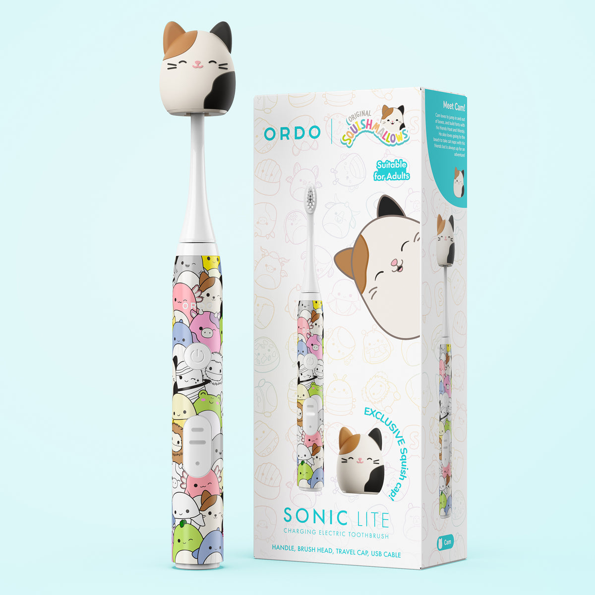 Ordo Sonic Lite Electric Toothbrush - Squishmallows Cam & Squad