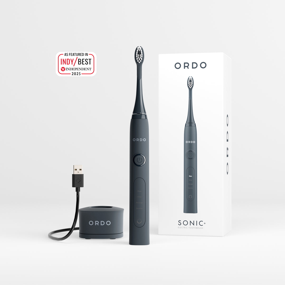 Ordo Charcoal Grey Sonic Toothbrush & Complete Oral Care Kit (Worth £84.99)