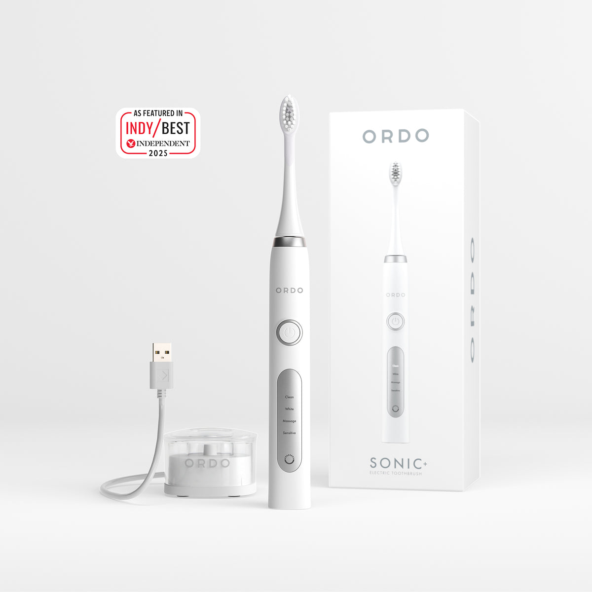 Ordo White Silver Sonic Toothbrush & Complete Oral Care Kit (Worth £84.99)