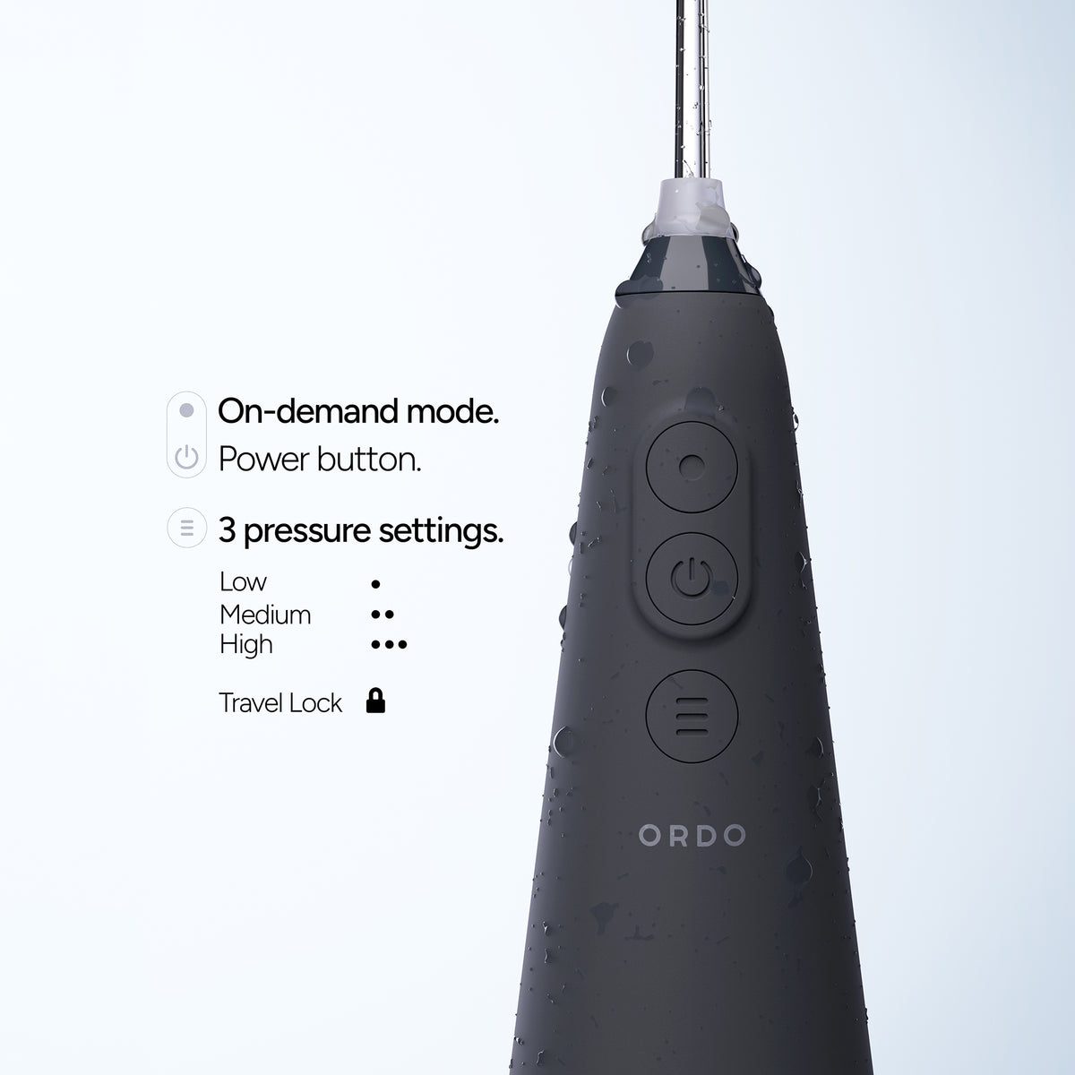 Ordo Sonic+ Toothbrush & Hydro Sonic Water Flosser - Charcoal Grey