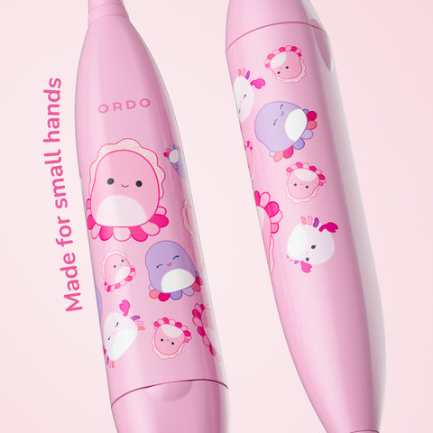 Ordo Sonic Kids Battery Toothbrush & 4 Brush Heads - Squishmallows Auggie