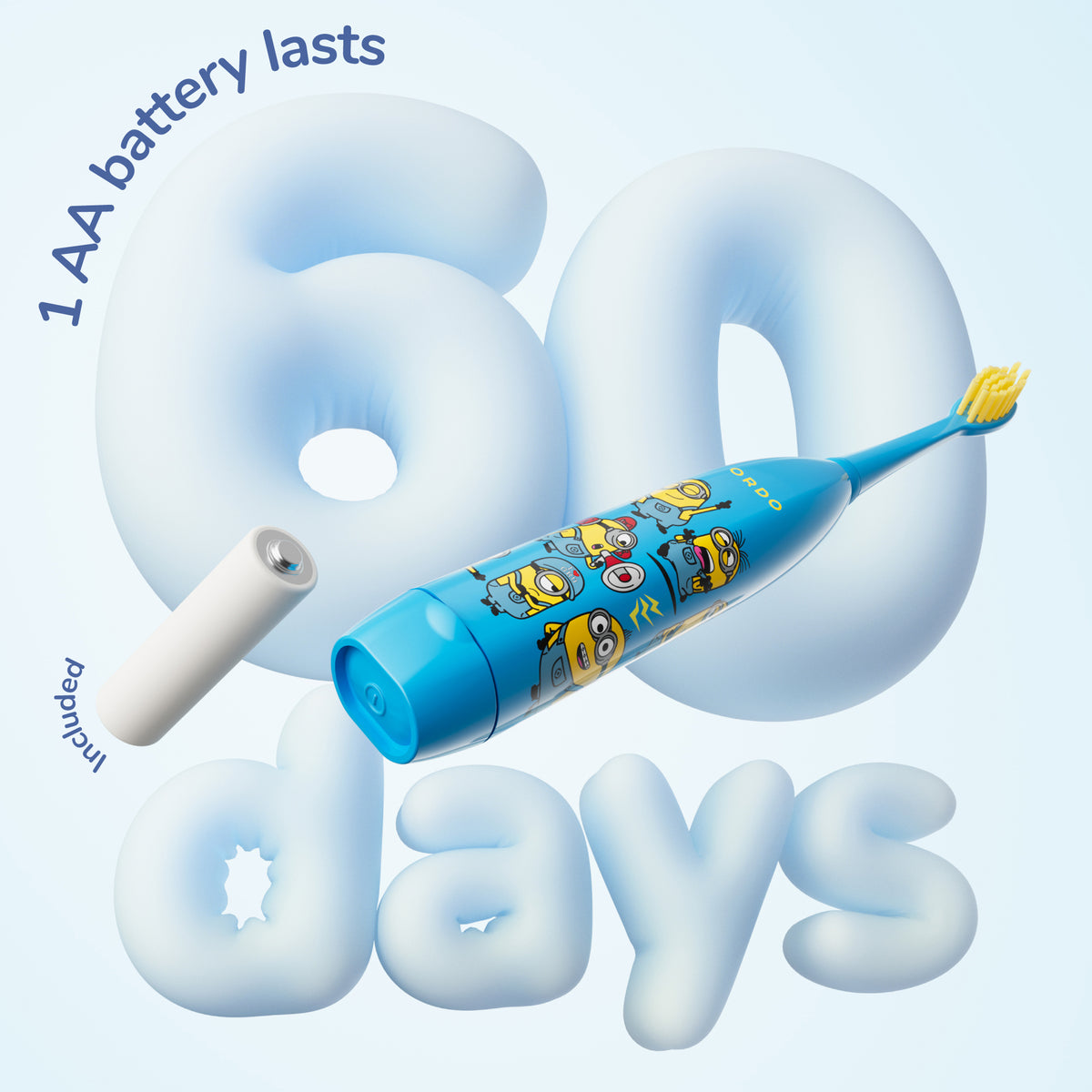 Ordo Sonic Kids Battery Toothbrush - Minions-Blue