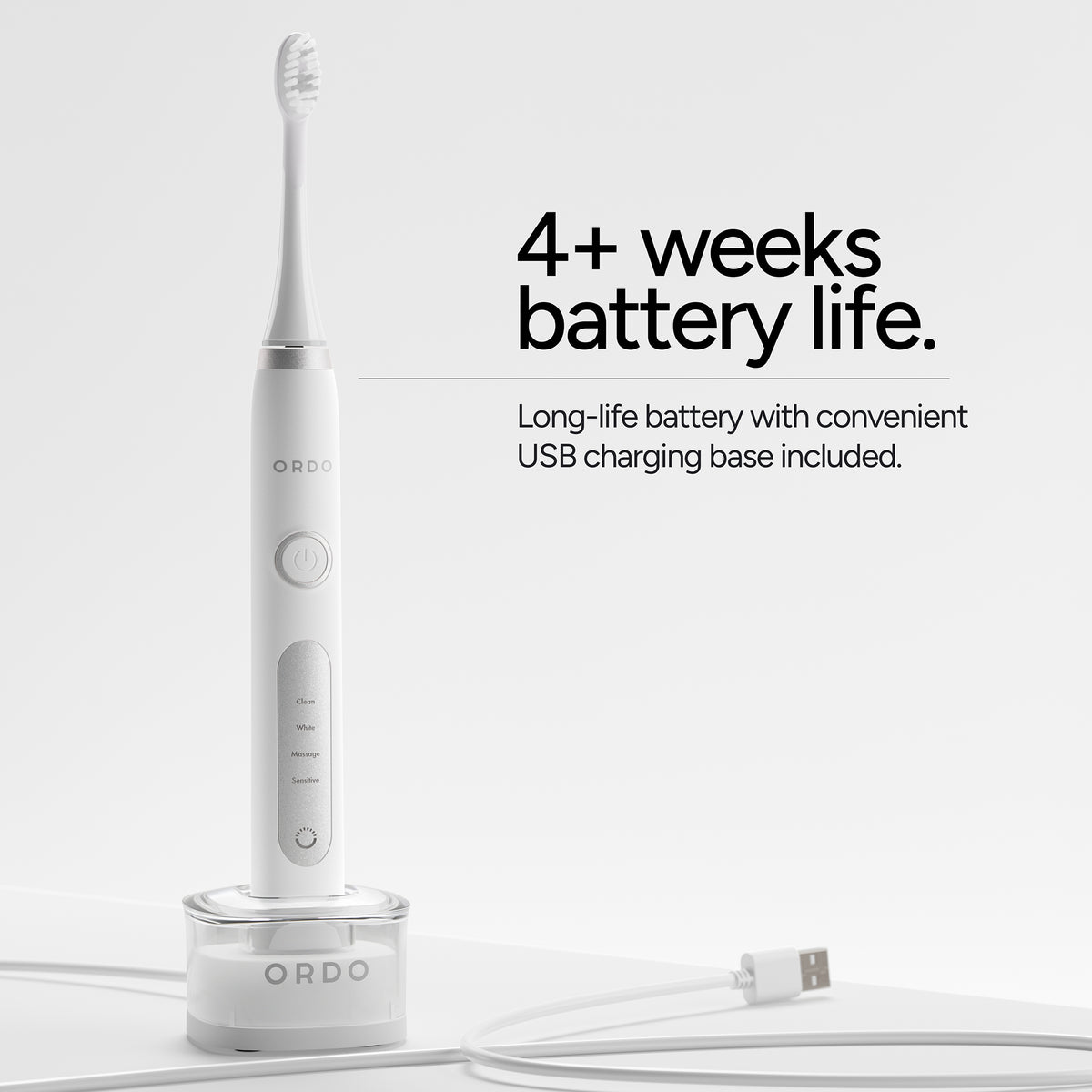 Ordo Sonic+ Toothbrush White/Silver