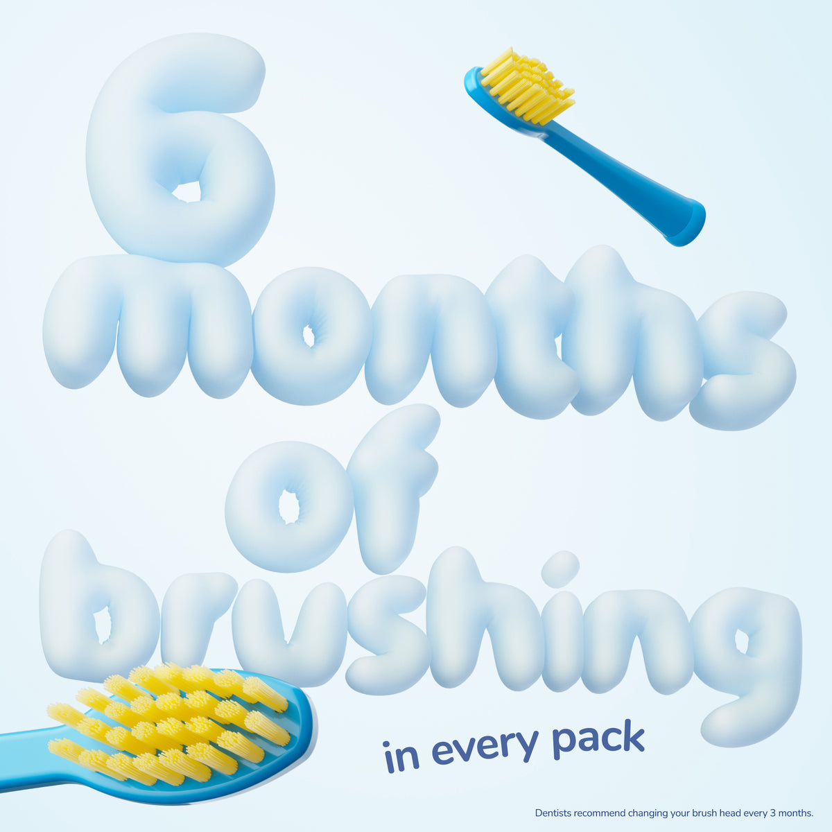 Ordo Sonic Kids Battery - Brush Heads - Minions Blue - 2 Pack