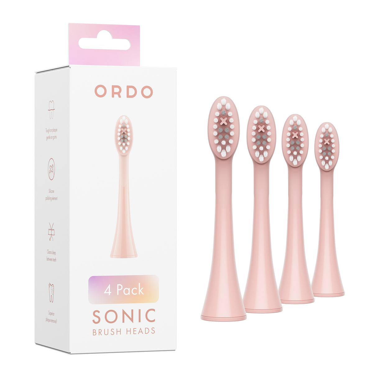 Ordo Sonic Brush Head Rose Gold | Petal 4x