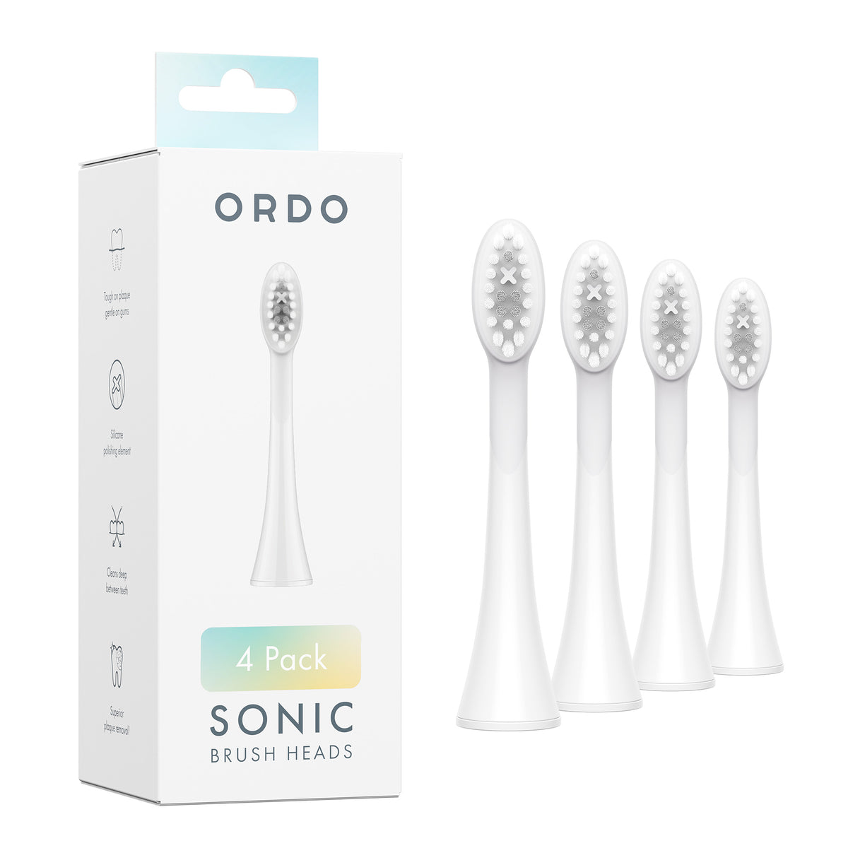 Ordo Sonic Brush Head White | Snow 4x