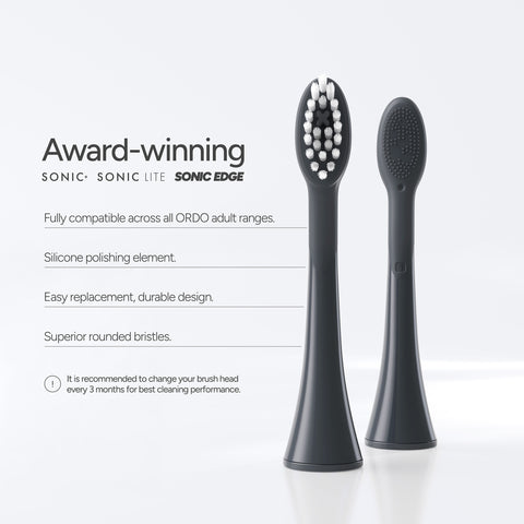 Ordo Sonic Brush Head Charcoal Grey | Stone 4x