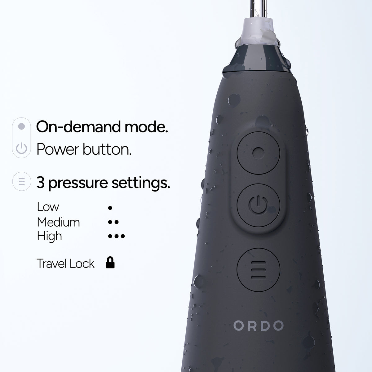 Ordo Hydro Sonic Water Flosser - Charcoal Grey