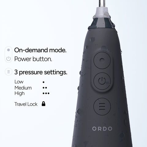 Ordo Hydro Sonic Water Flosser - Charcoal Grey