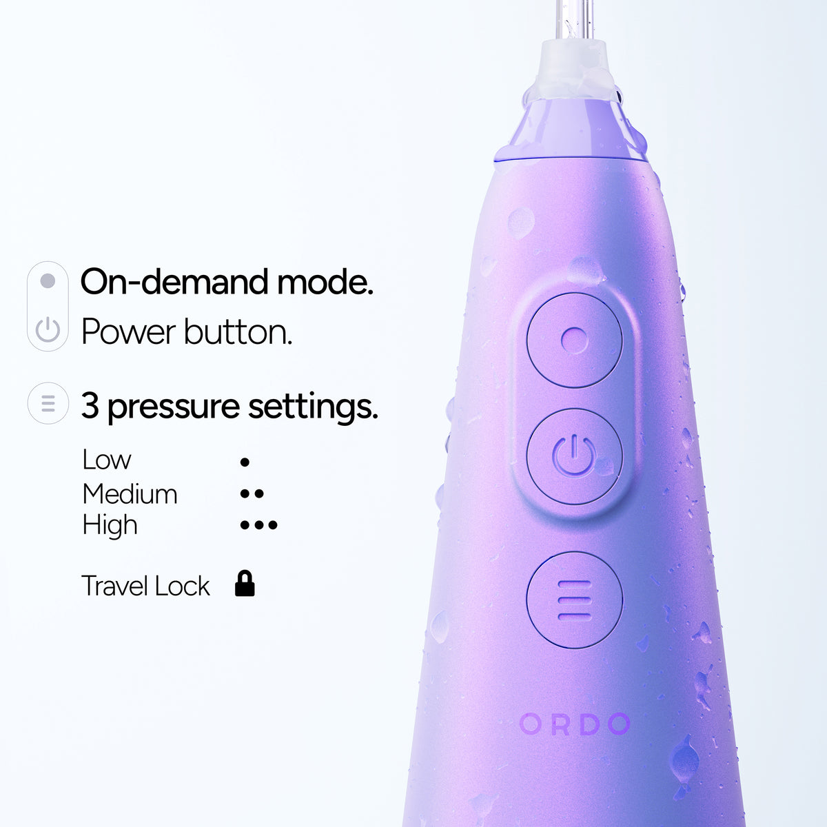 Ordo Hydro Sonic Water Flosser - Pearl Violet