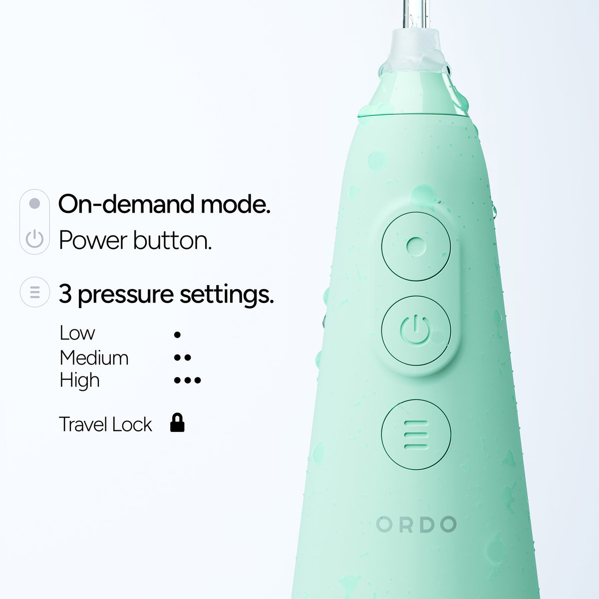 Ordo Hydro Sonic Water Flosser - Mint Green