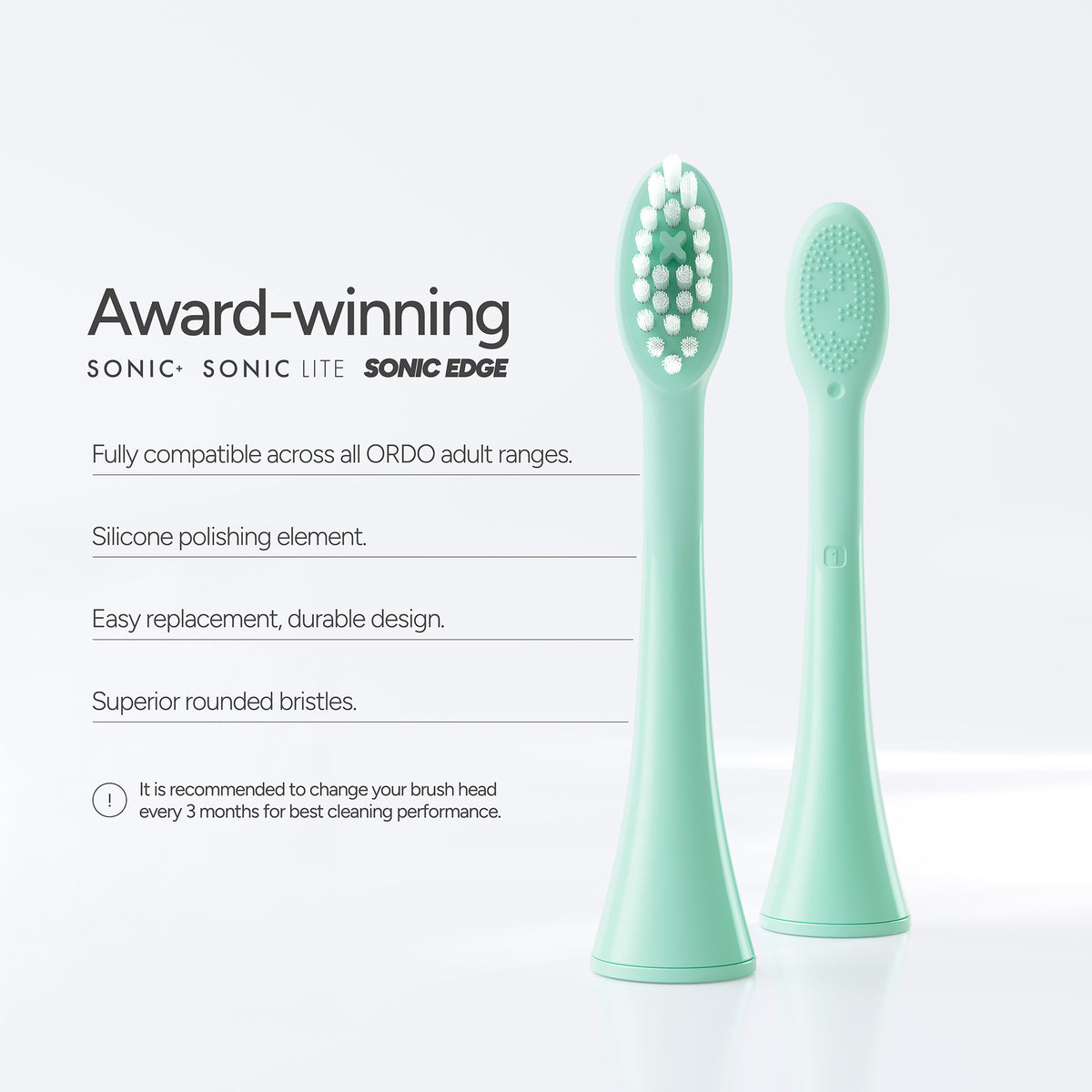 Ordo Sonic Brush Head Mint Green | Sage