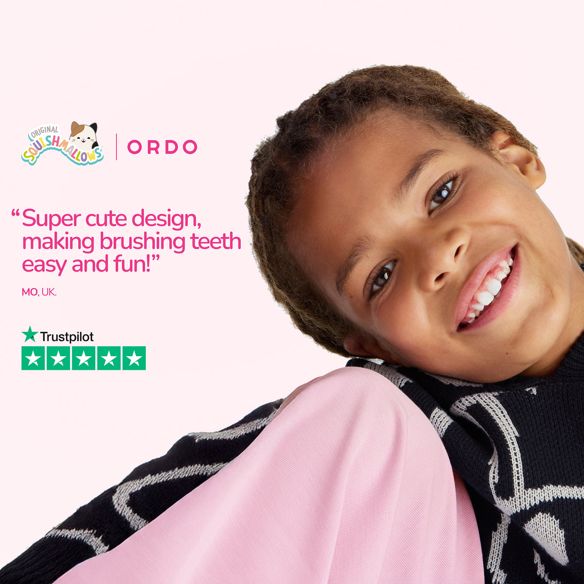 Ordo Oscillating Kids Battery Toothbrush - Squishmallows Auggie