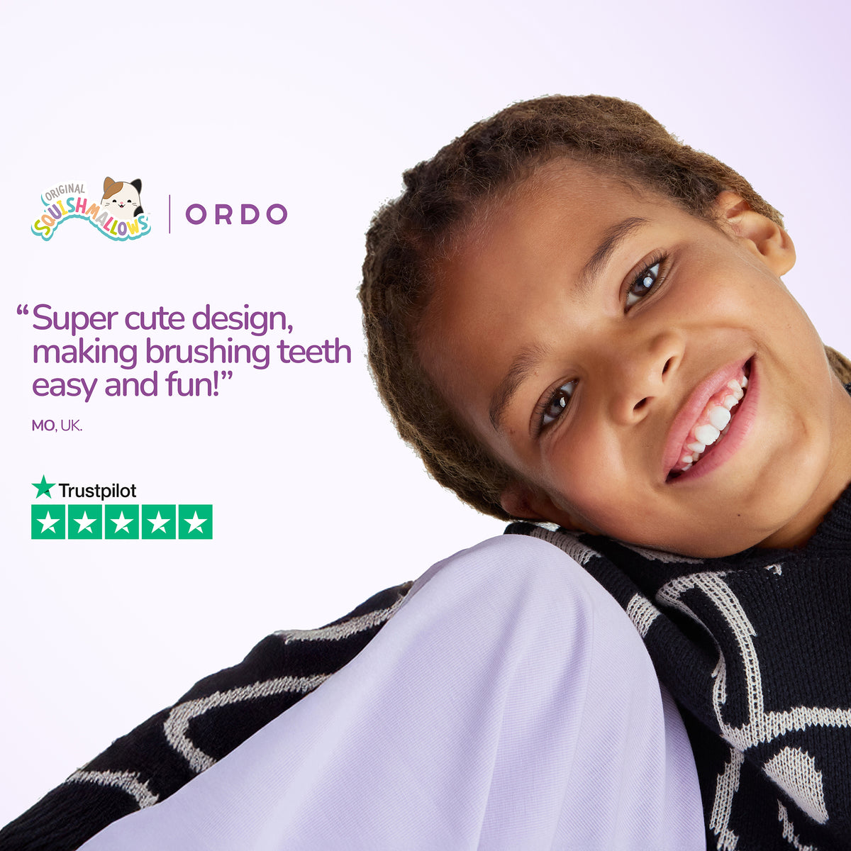 Ordo Oscillating Kids Battery Toothbrush - Squishmallows Daxxon