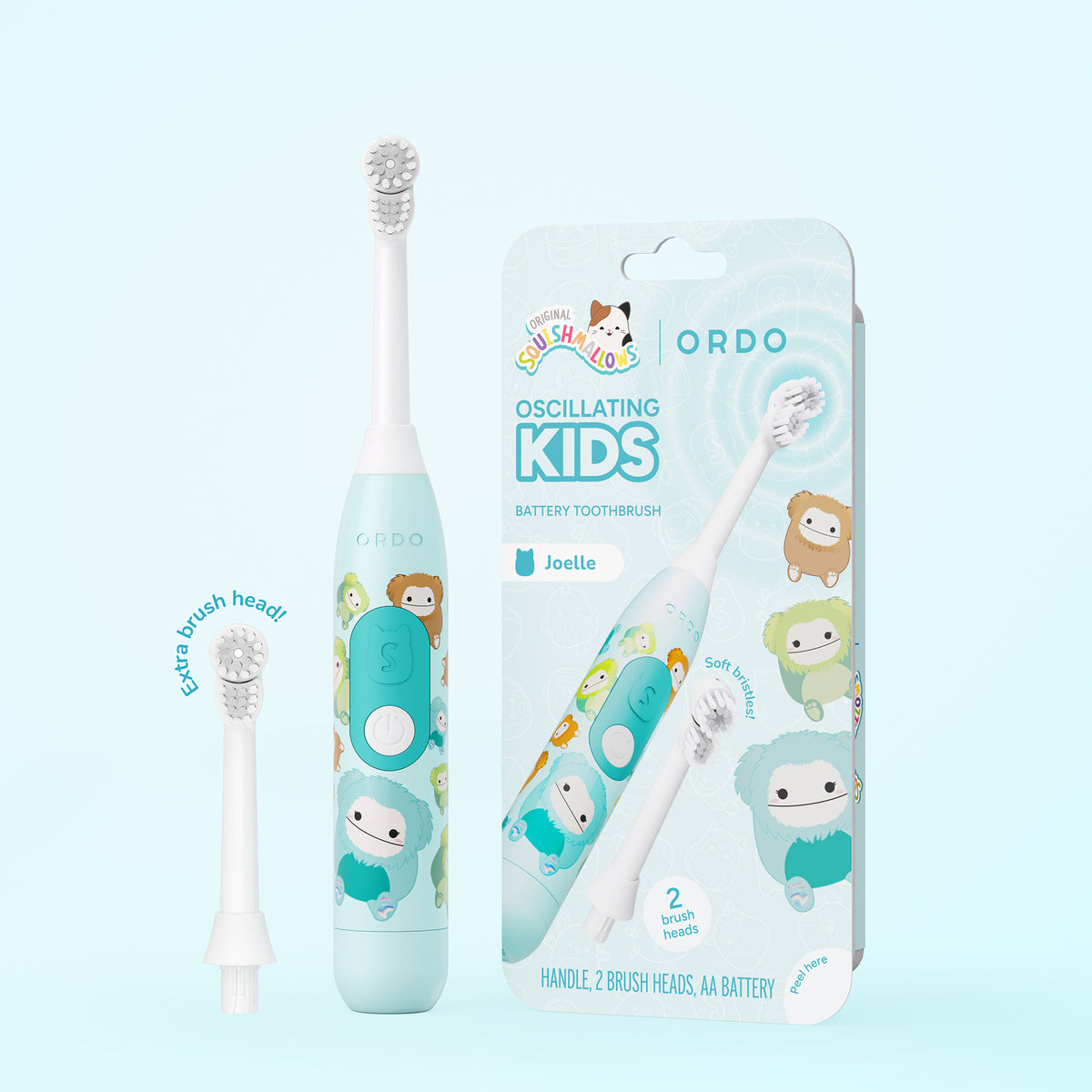 Ordo Oscillating Kids Battery Toothbrush - Squishmallows Joelle