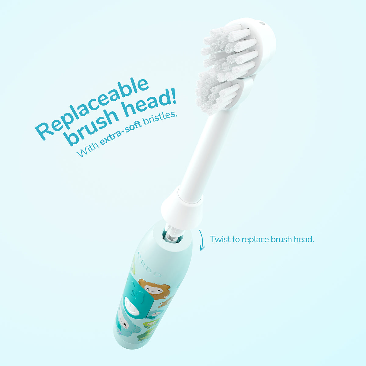 Ordo Oscillating Kids Battery Toothbrush - Squishmallows Joelle