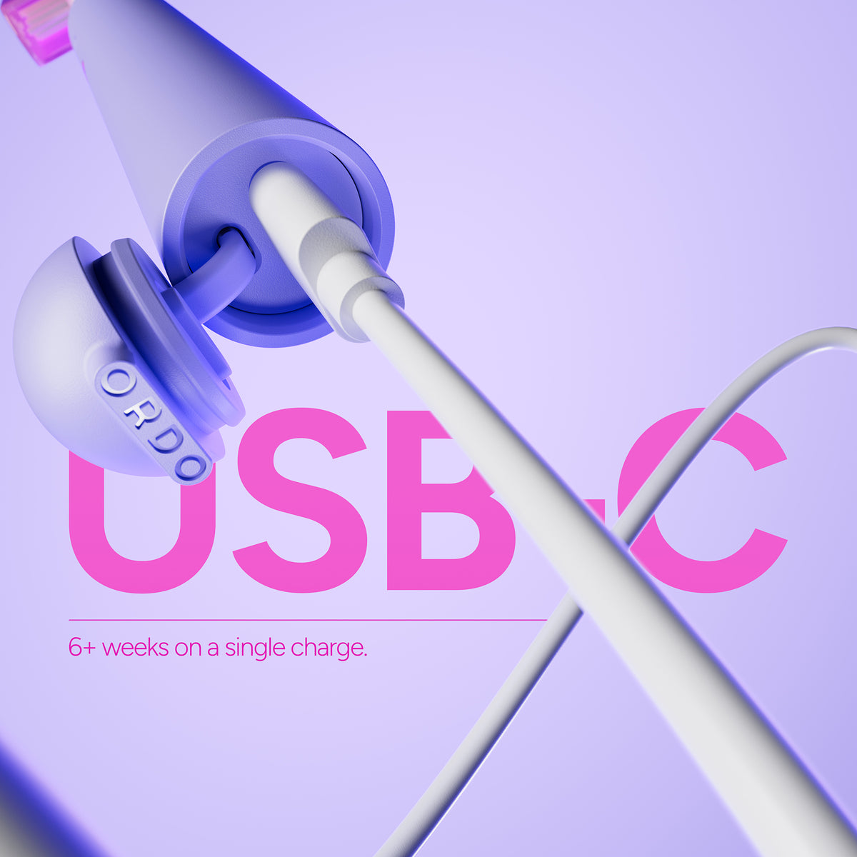 Ordo Sonic Edge Rechargeable Toothbrush - Fiji Fuchsia