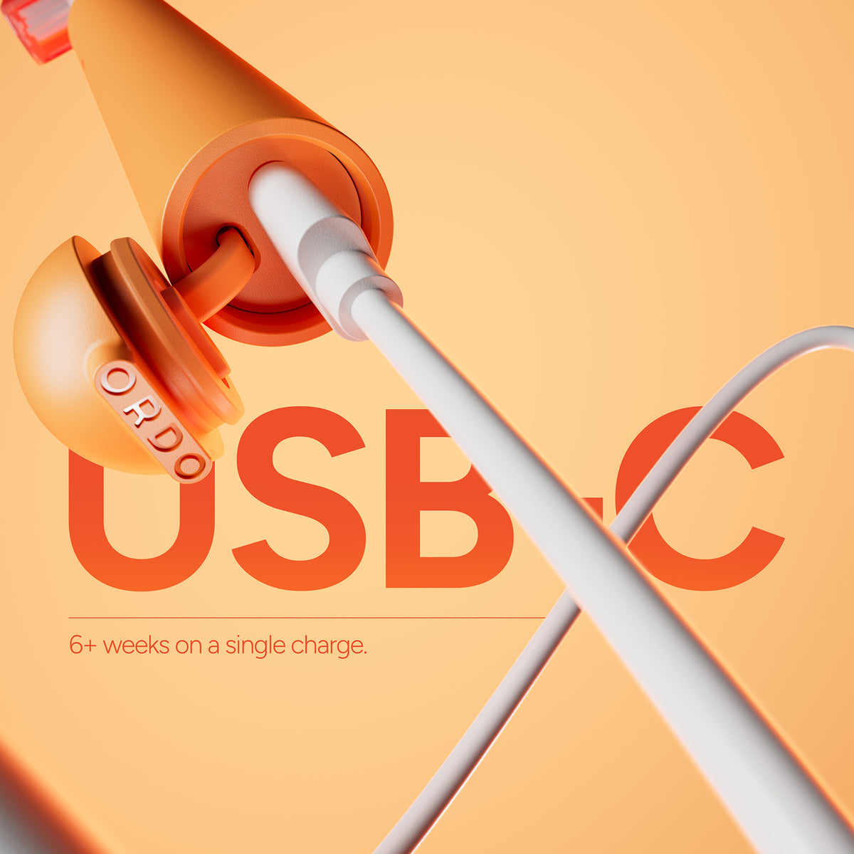 Ordo Sonic Edge Rechargeable Toothbrush - Peach Sunrise