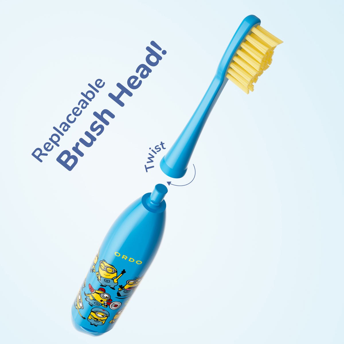 Ordo Sonic Kids Battery Toothbrush - Minions-Blue