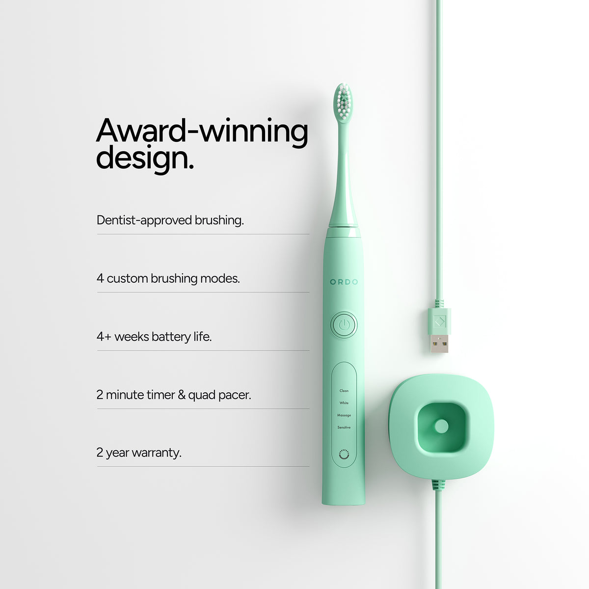 Ordo Mint Green Sonic Toothbrush & Complete Oral Care Kit (Worth £84.99)