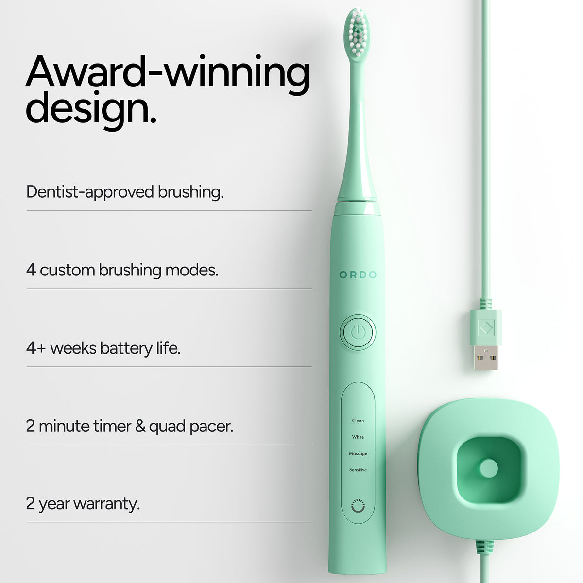Ordo Sonic+ Toothbrush Mint Green