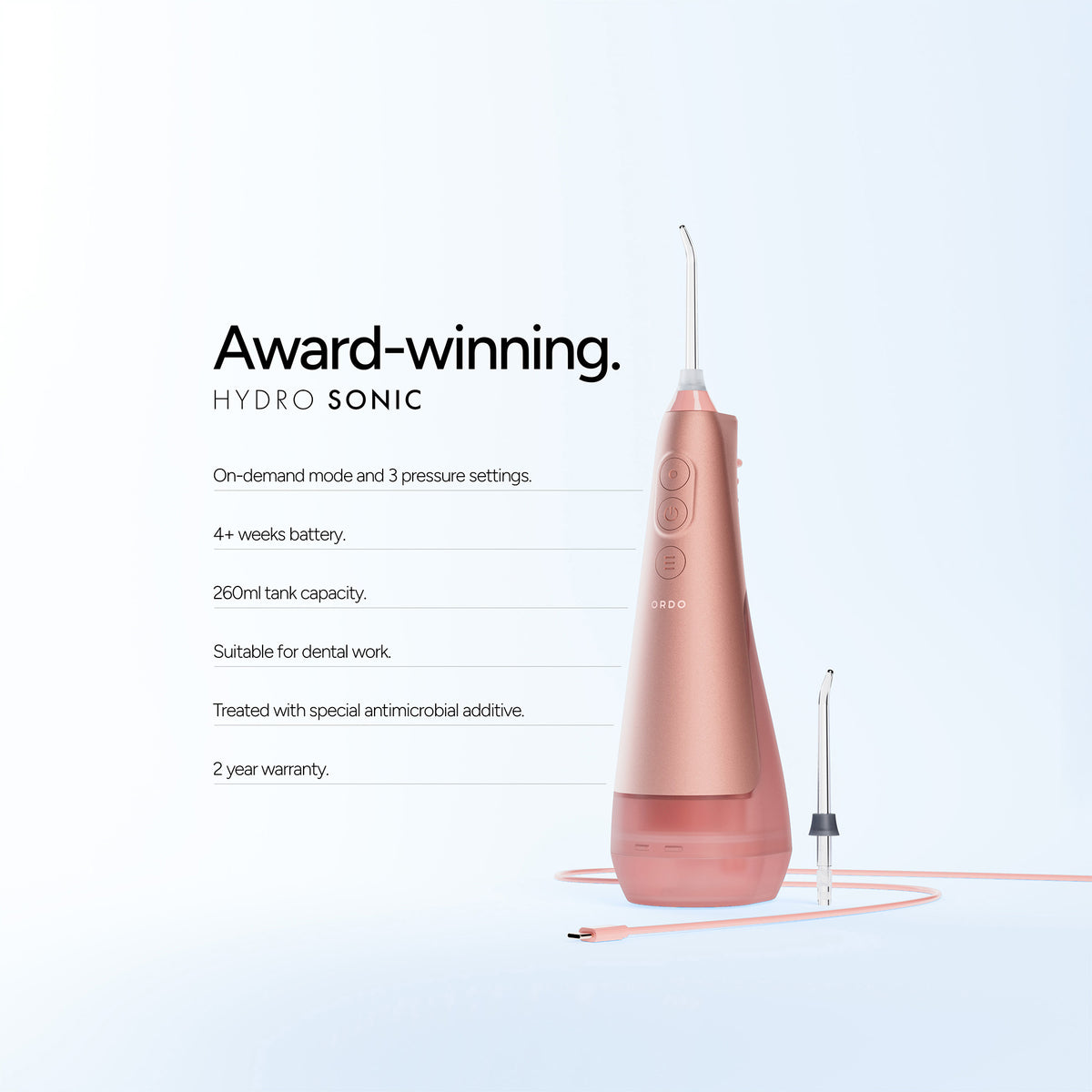Ordo Sonic+ Toothbrush & Hydro Sonic+ Water Flosser - Rose Gold