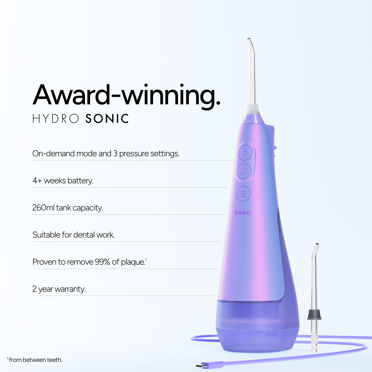Ordo Hydro Sonic Water Flosser - Pearl Violet