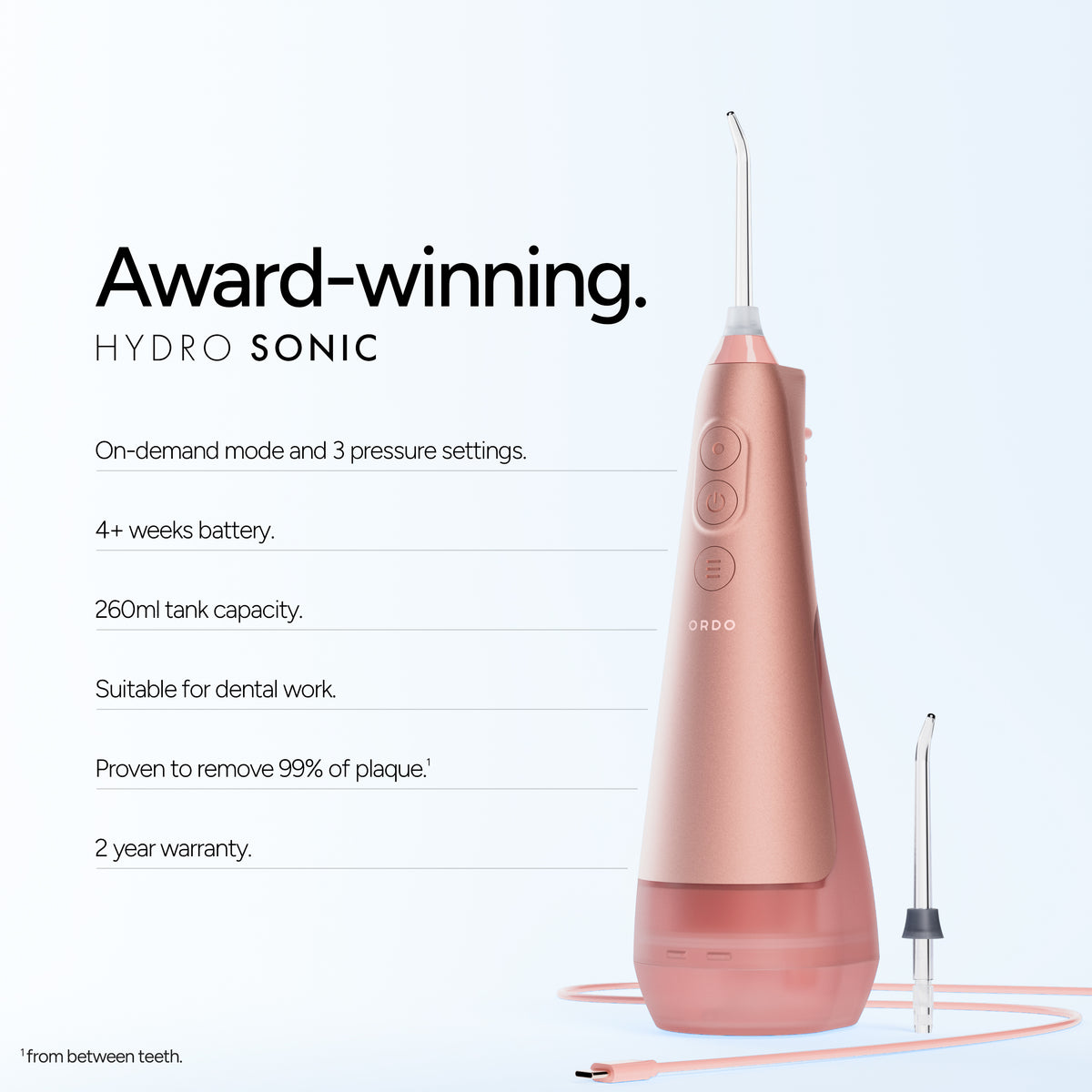 Ordo Hydro Sonic Water Flosser - Rose Gold