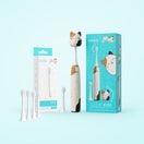 Ordo Sonic Kids Rechargeable Toothbrush & 4x Brush Heads - White - Squishmallows Cam
