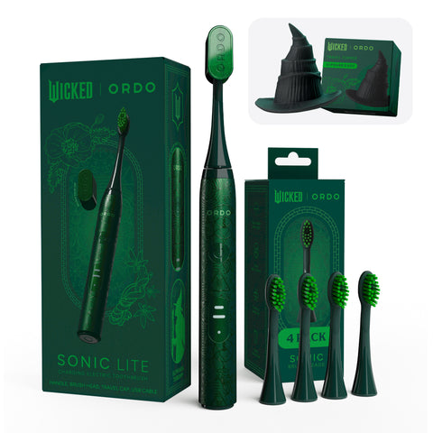 Wicked Lite Electric Toothbrush, Heads & Topper Bundle - Elphaba Thropp
