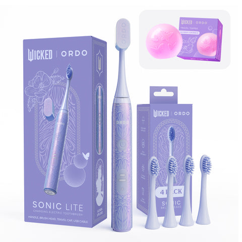 Wicked Lite Electric Toothbrush, Heads & Topper Bundle - Glinda Upland